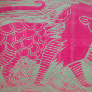 Leo-otis rose pièce unique 20x30 cm 550 euros