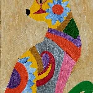 Aristote acrylique sur toile vernis glossy15x45cm 260 euros