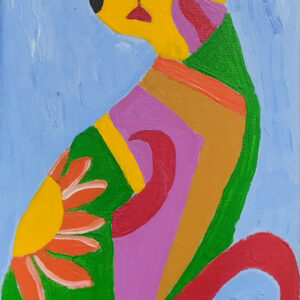 Edgar Morin acrylique sur toile vernis glossy 45x15 260 euros