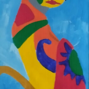 SLAVIA acrylique sur toile vernis glossy 45x15 cm 260 euros