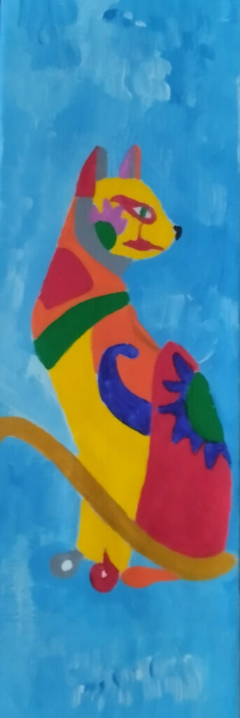 SLAVIA acrylique sur toile vernis glossy 45x15 cm 260 euros