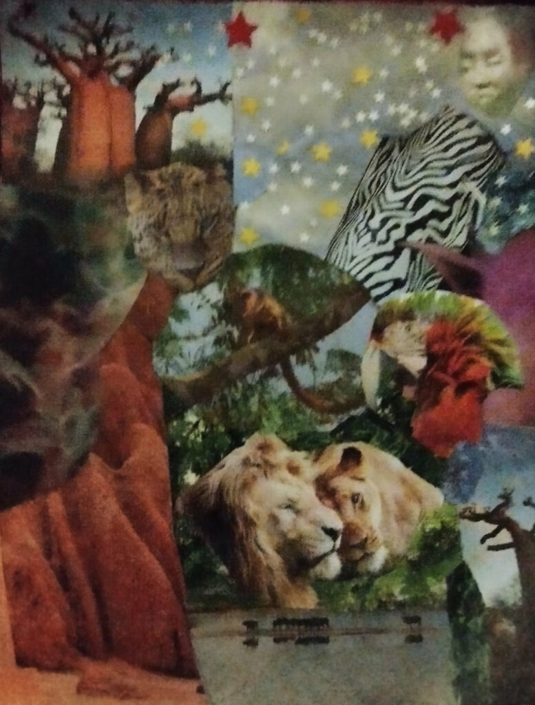 Série animalière Savane 30 x24 cm 150 euros