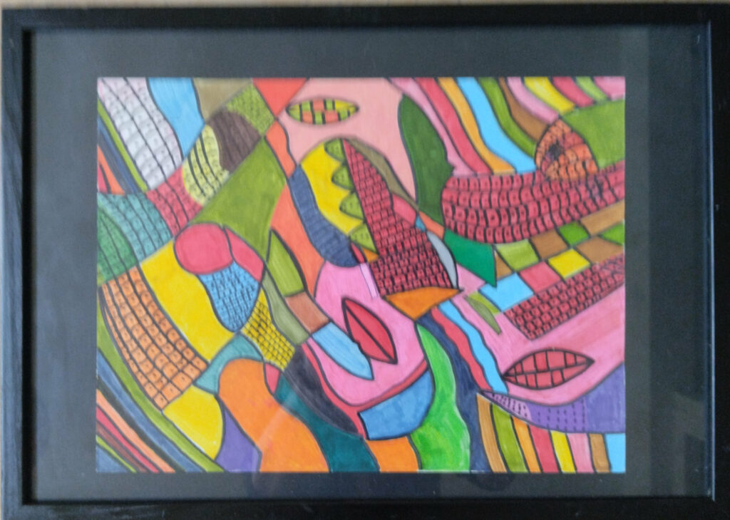 Voyage intérieur 1 poscas sur canson 24x32 450 euros