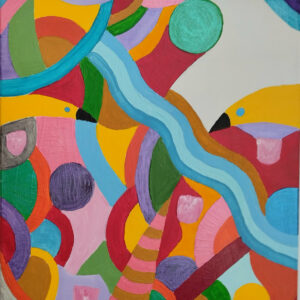 Voyage intérieur 9 Acrylique sur toile vernis anti-UV 51x40 cm